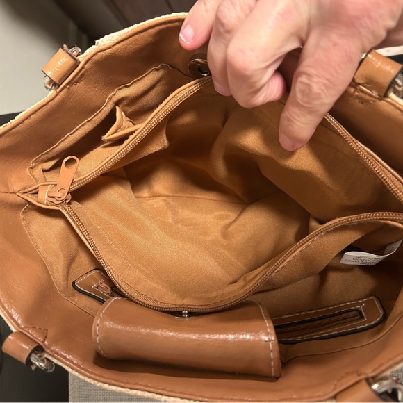 Rosetti Block Party Cancun Straw Handbag with Tropical Embroidery -Like New - Picture 13 of 15